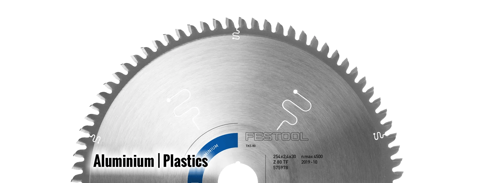 Fine-tooth circular saw blade designed for aluminium profiles and suitable plastics