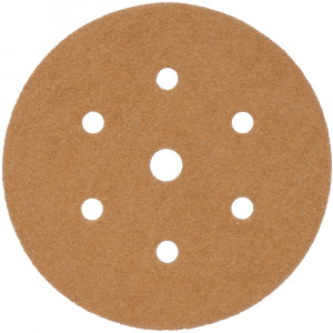 Gold Disc (50 Pieces) 40 Grit 150mm X 6+1 Holes Hook And Loop