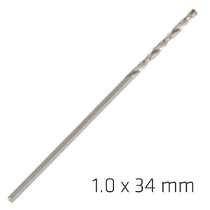 ALPEN Pro Hss 1mm Drill Din 338 Rn 135 Split Point Plastic Wallet (1