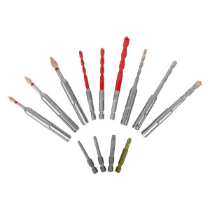 Drill-screwset Kit 13 13 Pcs C Prot,multi 6-kant,sds-plus F4 ,4 Bits