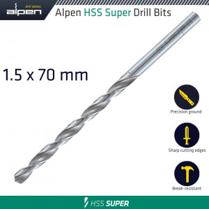 Hss Drill Bit Long 1.5 X 70mm Bulk