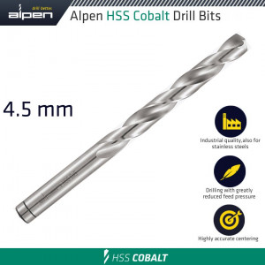 Hss Cobalt Din 338 4.5mm Bulk
