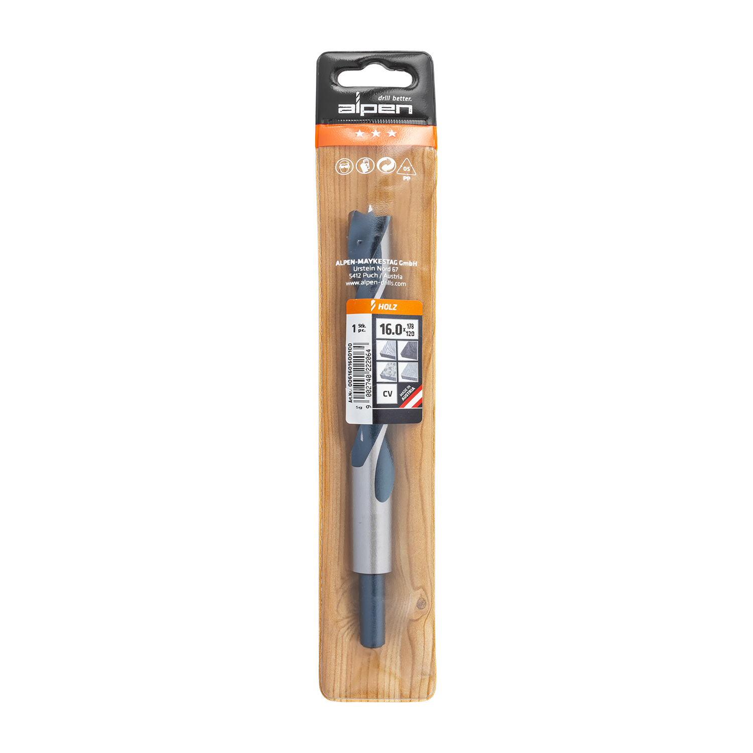 Wood Drill Bit 16 X 178mm
