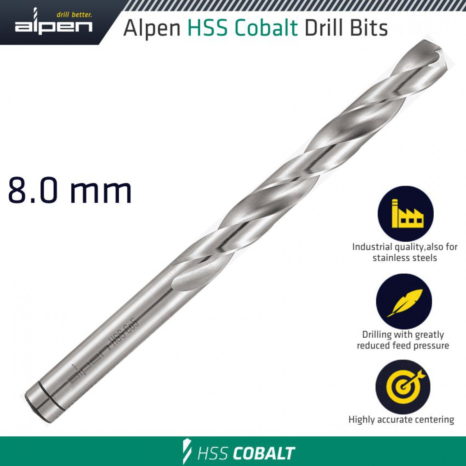 Hss Cobalt Drill Bit 8.0mm