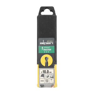 Hss Sprint Master 10.0mm 10-pack Hang Tag Din 338 ALPEN Drill Bits