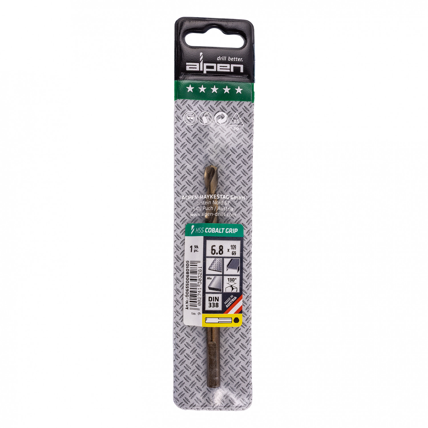 Hss Cobalt 6.8 Plw Grip 3-sided
