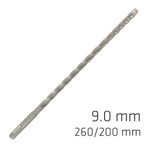 Force X 9.0 X 260/200 Sds-plus Rebar Drill Bit X4 Cutting Edges
