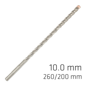 Force X 10.0 X 260/200 Sds-plus Rebar Drill Bit X4 Cutting Edges