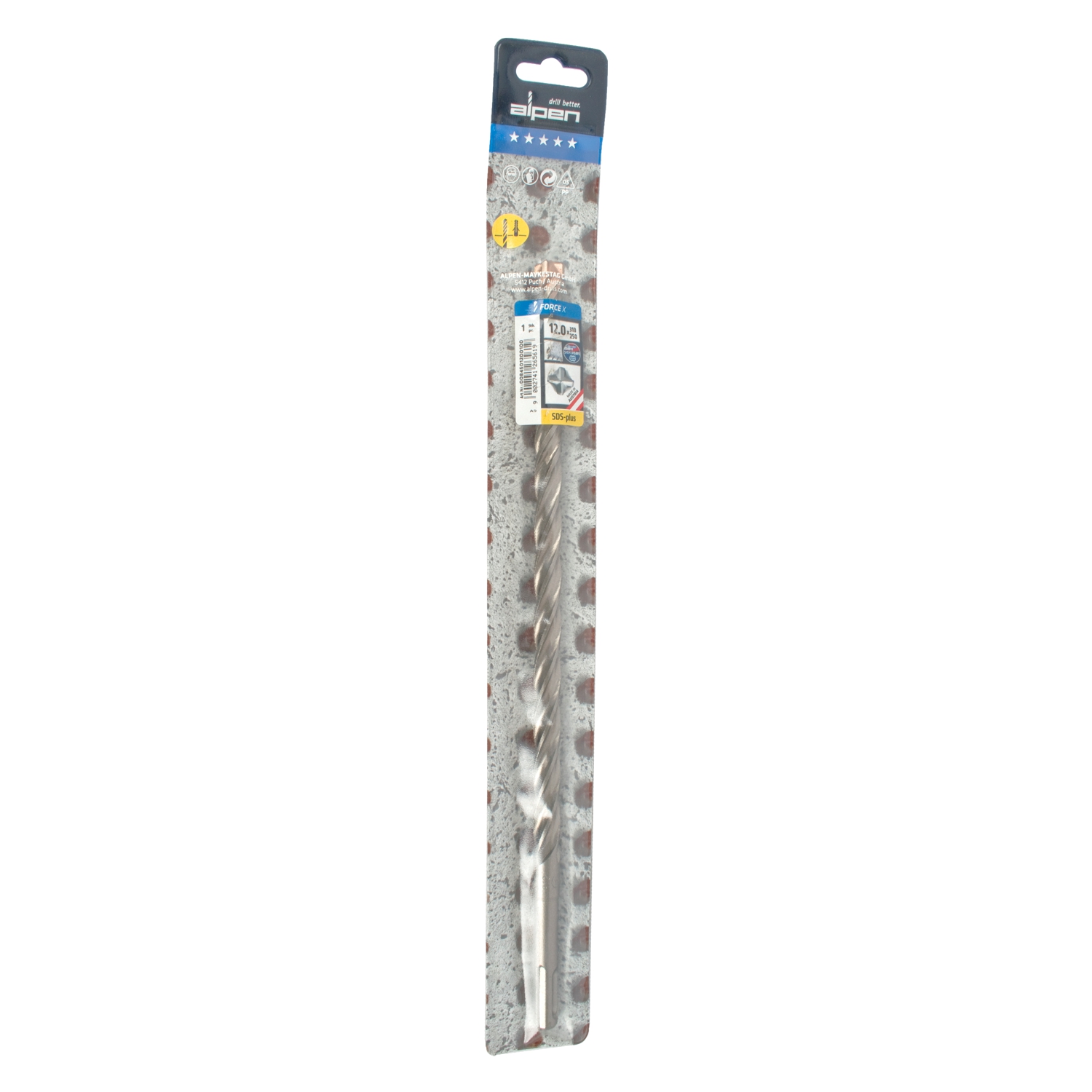 Force X 12.0 X 310/250 Sds-plus Rebar Drill Bit X4 Cutting Edges
