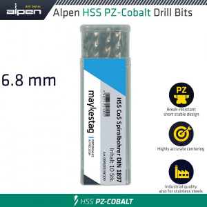 ALPEN Cobalt Drill Short Bulk 6.80mm