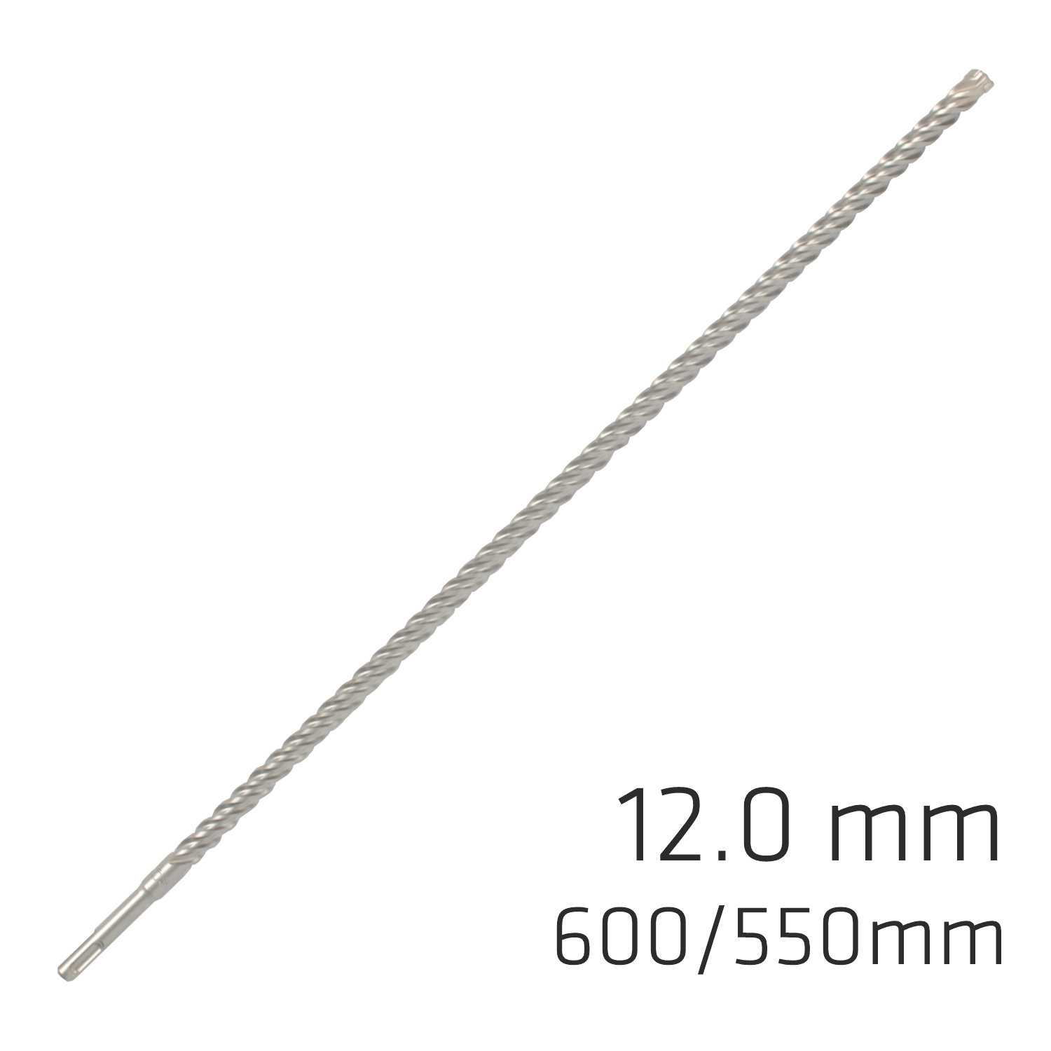 Force X 12.0 X 600/550 Sds-plus Rebar Drill Bit X4 Cutting Edges
