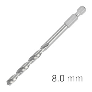 Hss Super Drill Bit Hex Shank 8mm