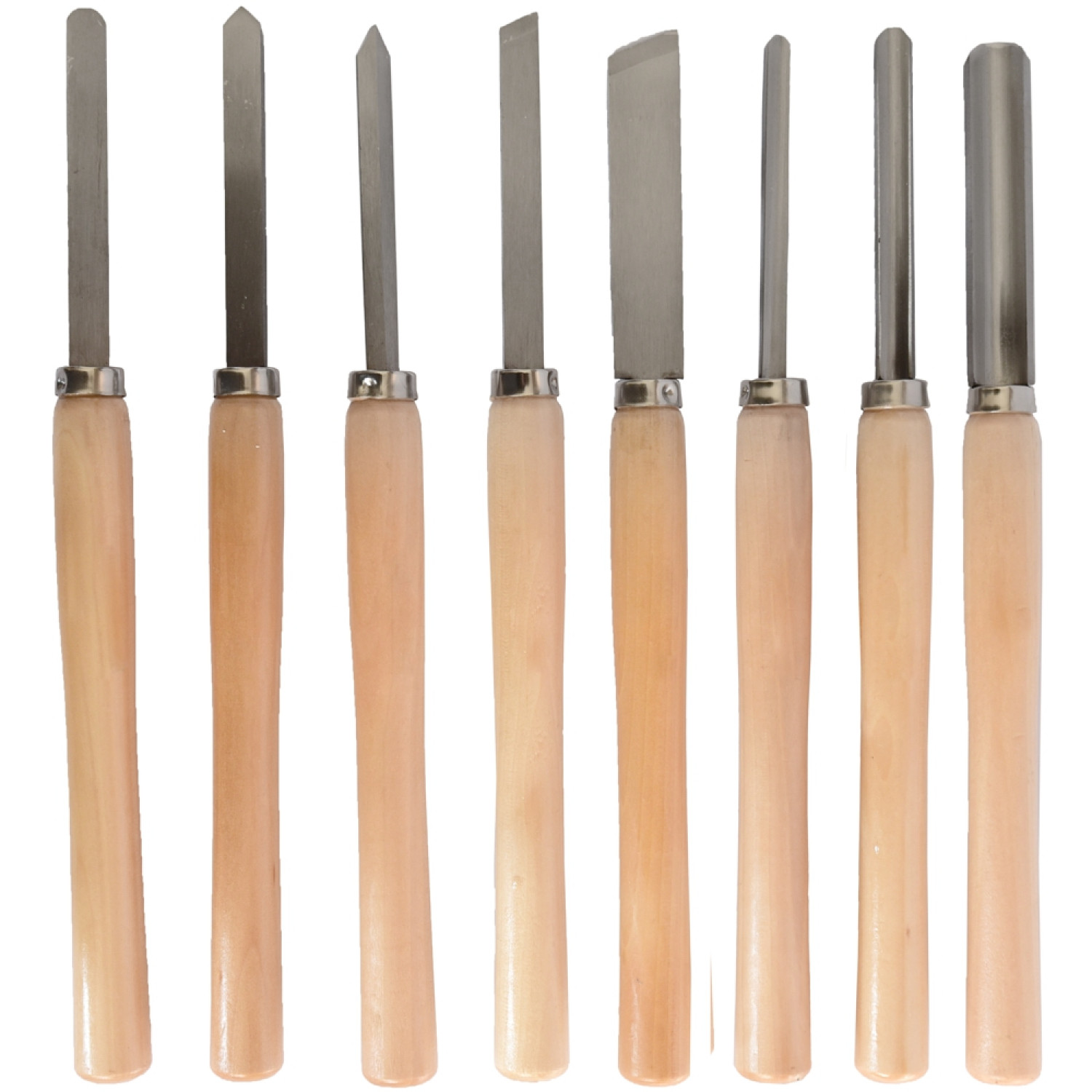 Chisel Set Wood Turning 8 Piece Std Wooden Case