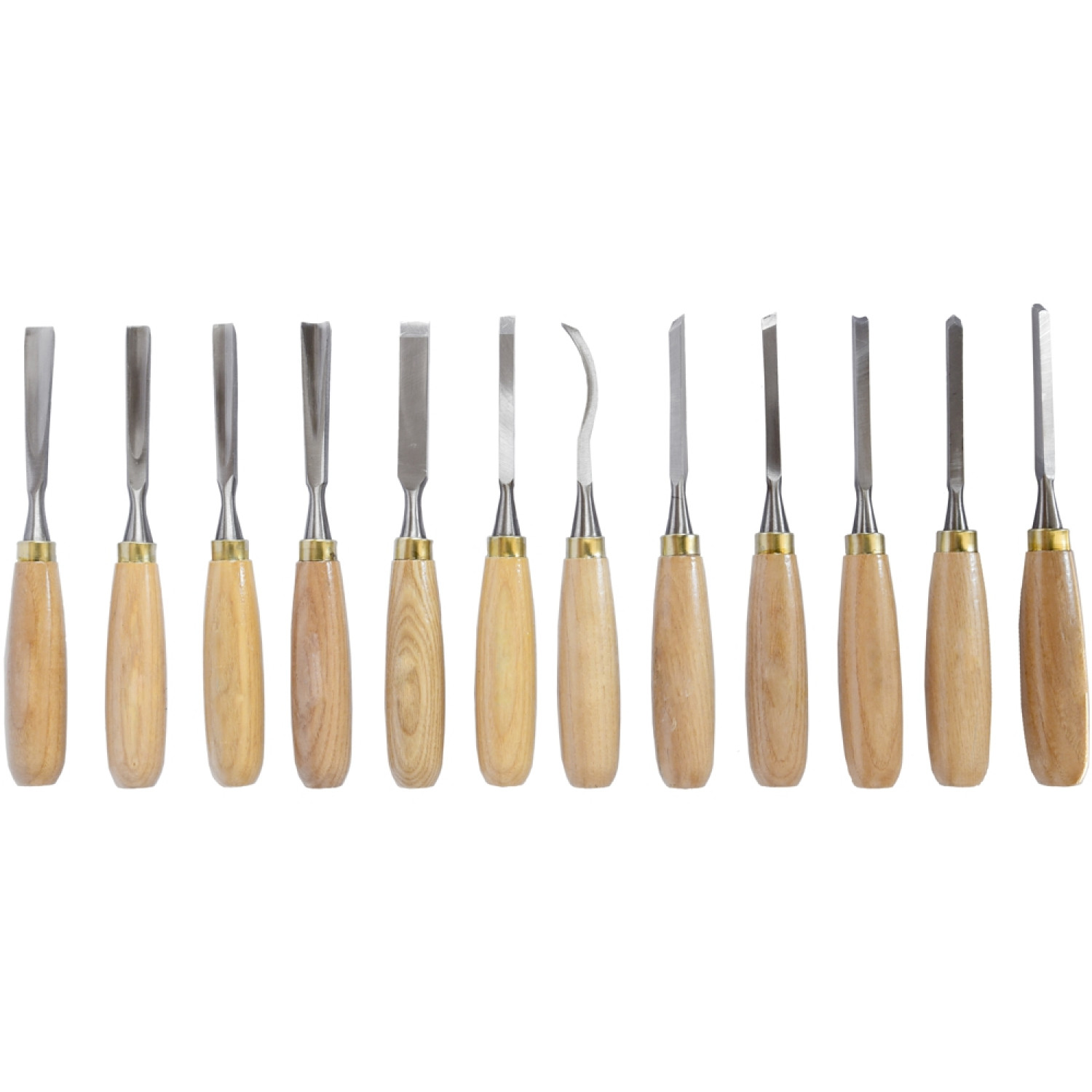 Chisel Set Wood Carving 12piece In Leather Pouch