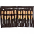 Chisel Set Wood Carving 12piece In Leather Pouch