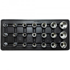 FIXMAN Tray 21 Piece 1/2' Drive Sockets
