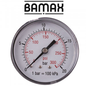 Pressure Gauge 0-20bar1/4rear 63mm D6314r20