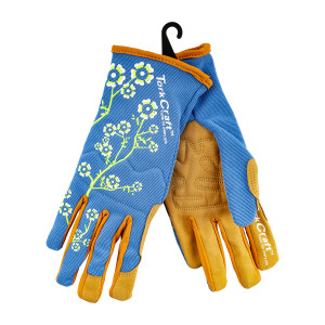 Ladies Slim Fit Small Garden Gloves Blue