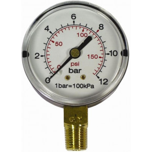 Press. Gauge 63mm 1/4' Bot. Fit 0-16bar 0-1600kpa