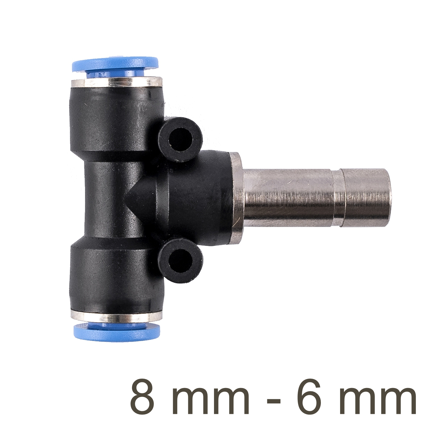 Red. Insert T-joint Pu 8mm - 6mm