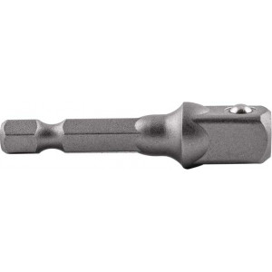Socket Adaptor 3/8'm Sq X 50mm 1/4'm Hex Shank Carded