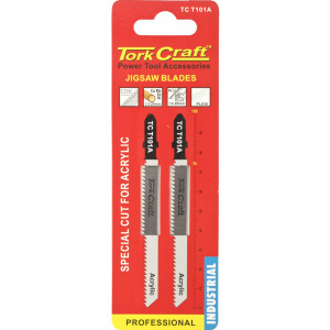 T-shank Jigsaw Blade For Acrylic 2.0mm 12tpi 100mm 2pc