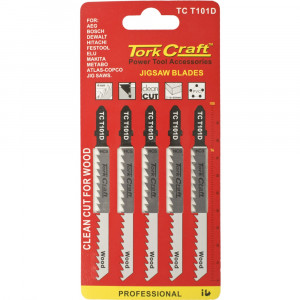 T-shank Jigsaw Blade For Wood 4mm 6tpi 100mm 5pc