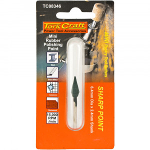 Mini Rubber Polishing Point 6.4mm Sharp Point 2.4mm Shank