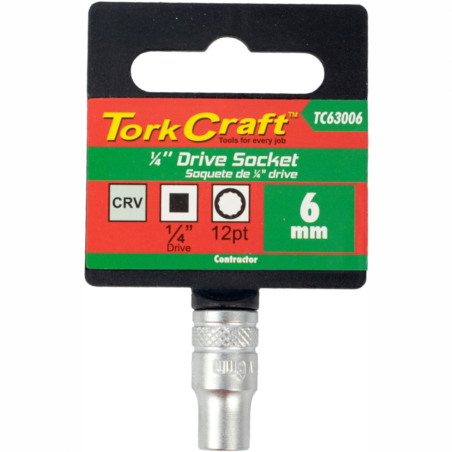 Socket 6mm 1/4" Drive Crv 12 Point