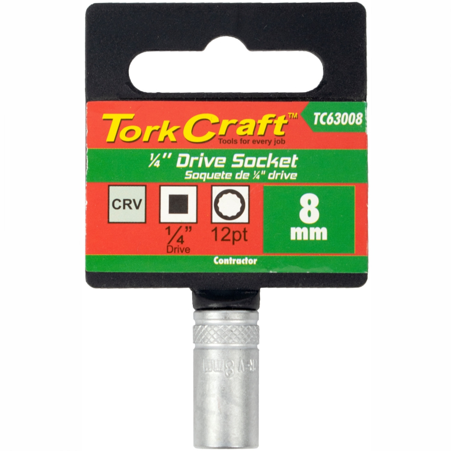 Socket 8mm 1/4" Drive Crv 12 Point