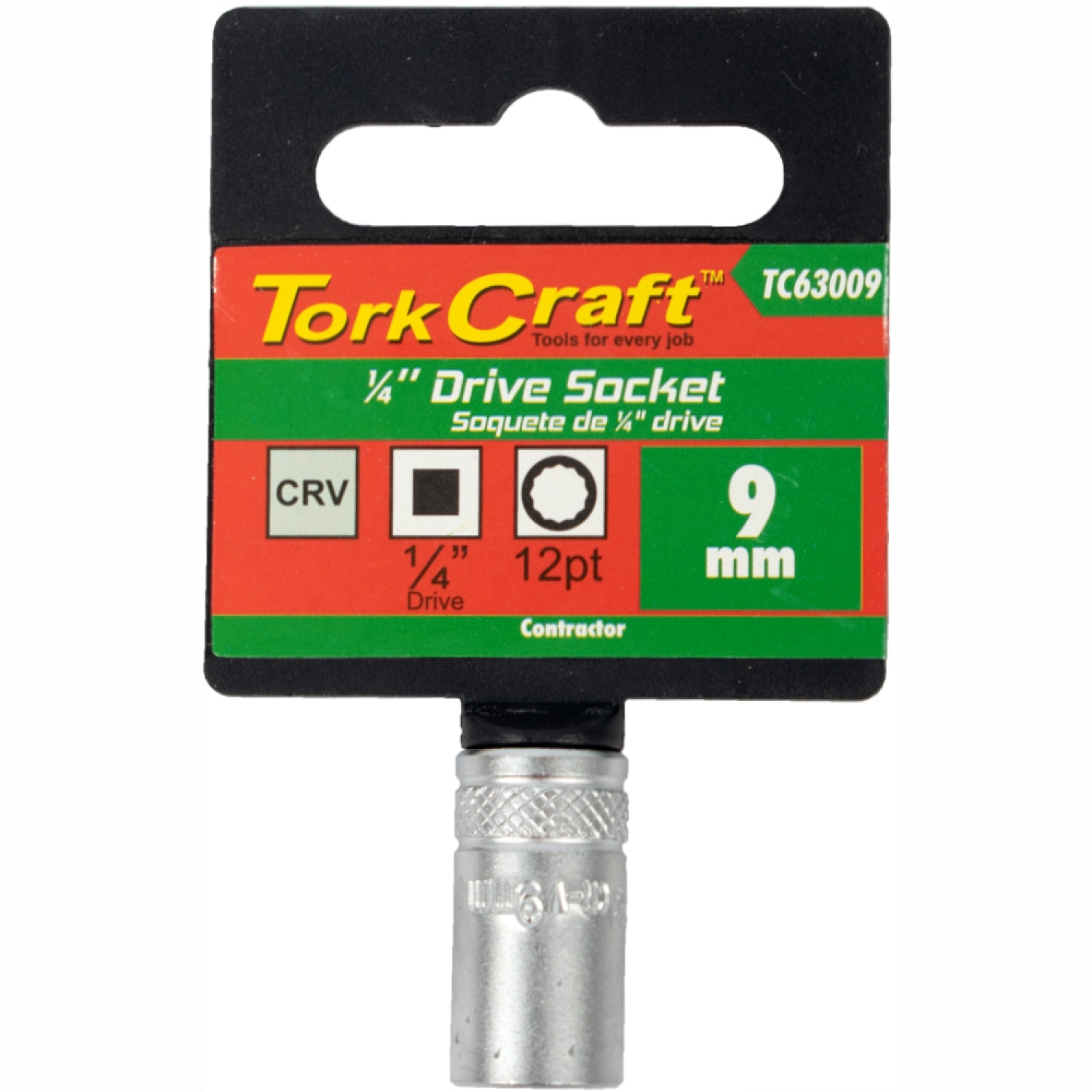 Socket 9mm 1/4" Drive Crv 12 Point