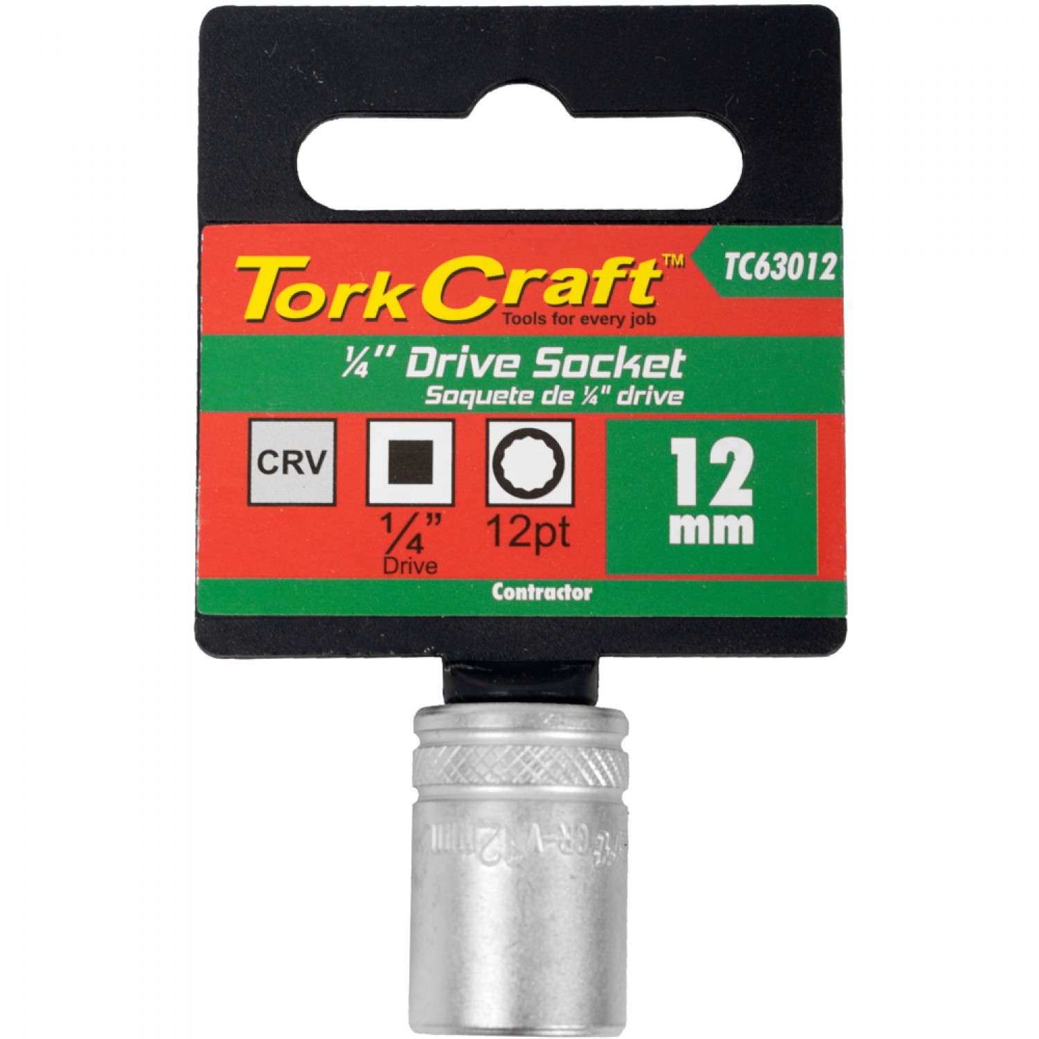 Socket 12mm 1/4" Drive Crv 12 P Oint