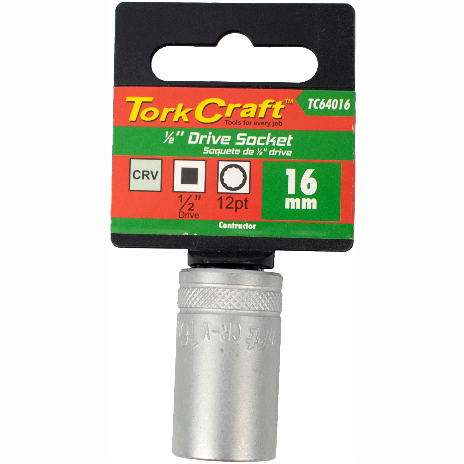Socket 16mm X 21.8mm 1/2" Drive Crv 12 Point