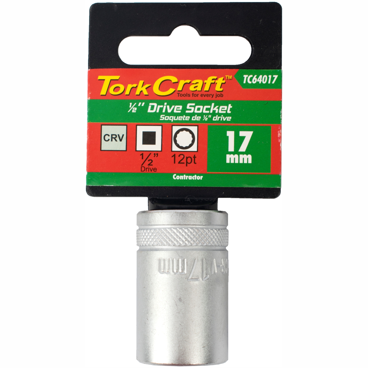Socket 17mm X 23.8mm 1/2" Drive Crv 12 Point