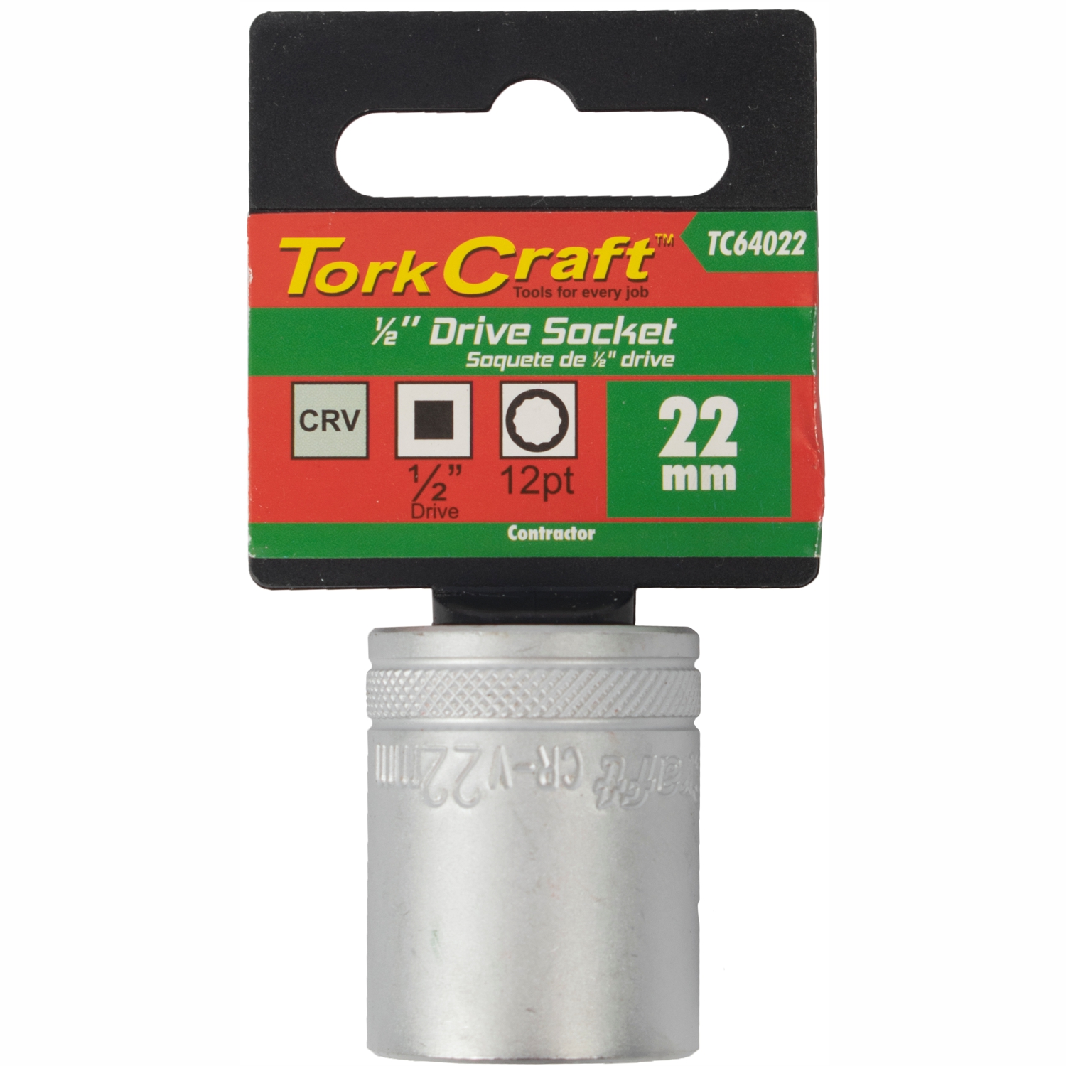 Socket 22mm X 29.8mm 1/2" Drive Crv 12 Point