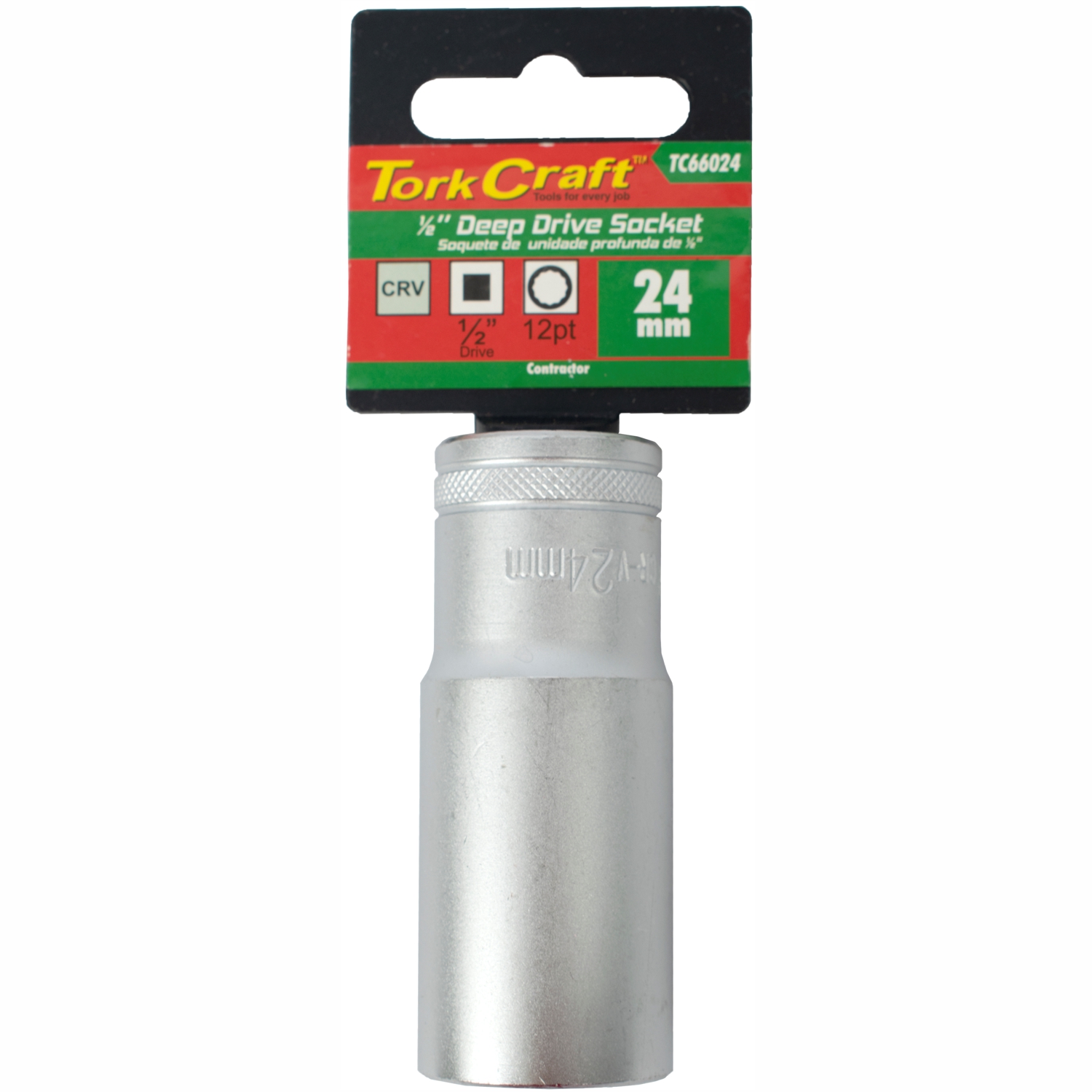 Socket 24mm 1/2" Dr Deep Socket Crv 12 Point