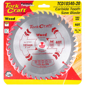 Blade Tct 185 X 40t 20/16 General Purpose Combination