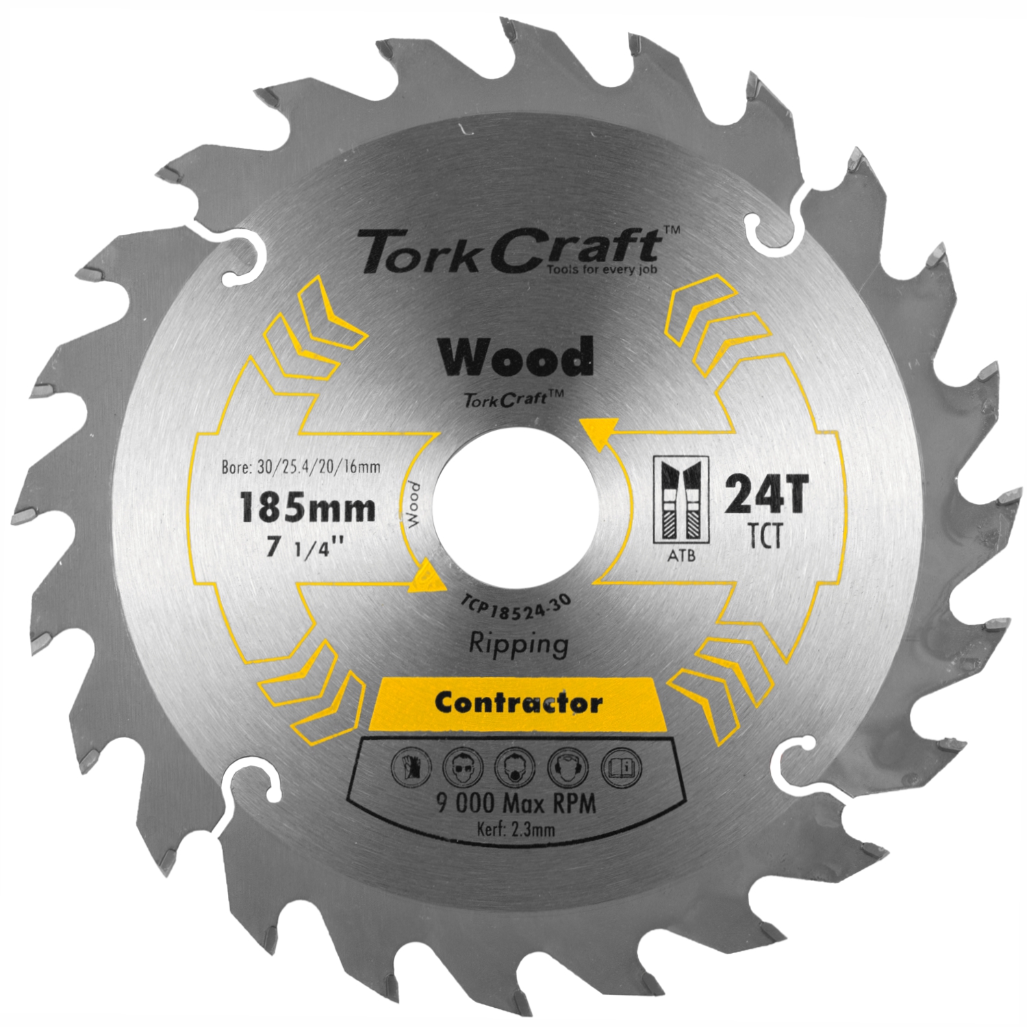 Blade Contractor 185 X 24t 30/20/16/1 Circular Saw Tct
