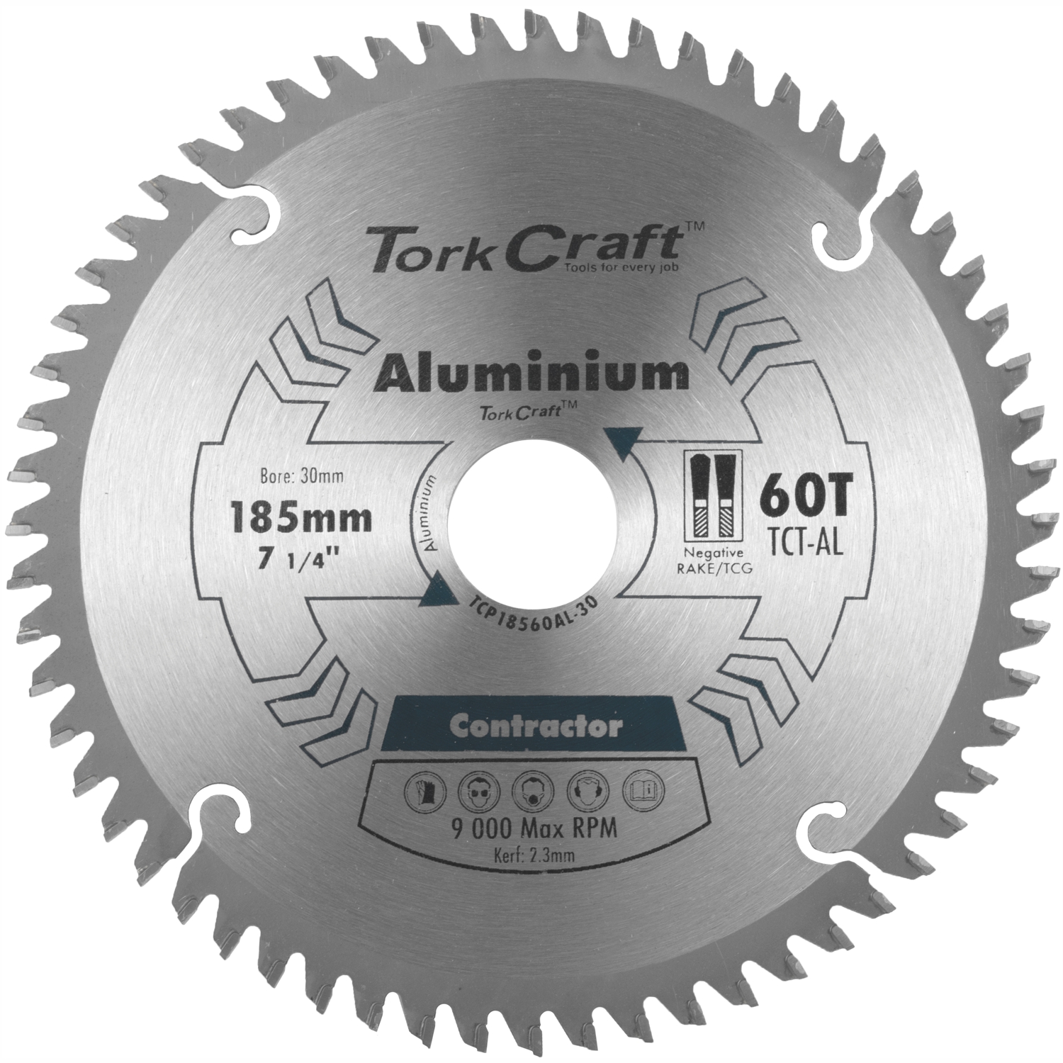 Blade Contractor Alum 185 X 60t 30 Circular Saw Tct