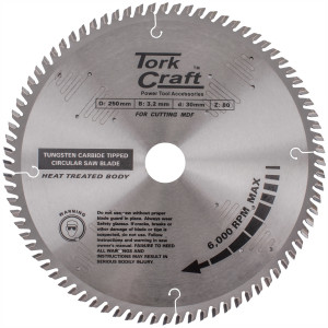 Blade Tct 250 X 80t 30mm Alum Tcg Negative Profesional Industrial