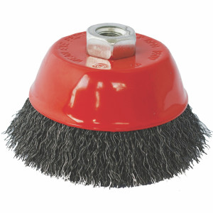 Wire Cup Brush Crimped Plain 100mmxm14 Blister
