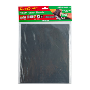 Water Paper 230 X 280mm 600 Grit Wet & Dry 10 Per Pack Std