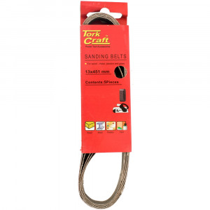 Powerfile Sanding Belt 13 X 451mm 80 Grit 5/pk