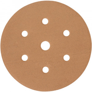 Gold Disc (50 Pieces) 500grit 150mm X 6+1 Holes Hook And Loop