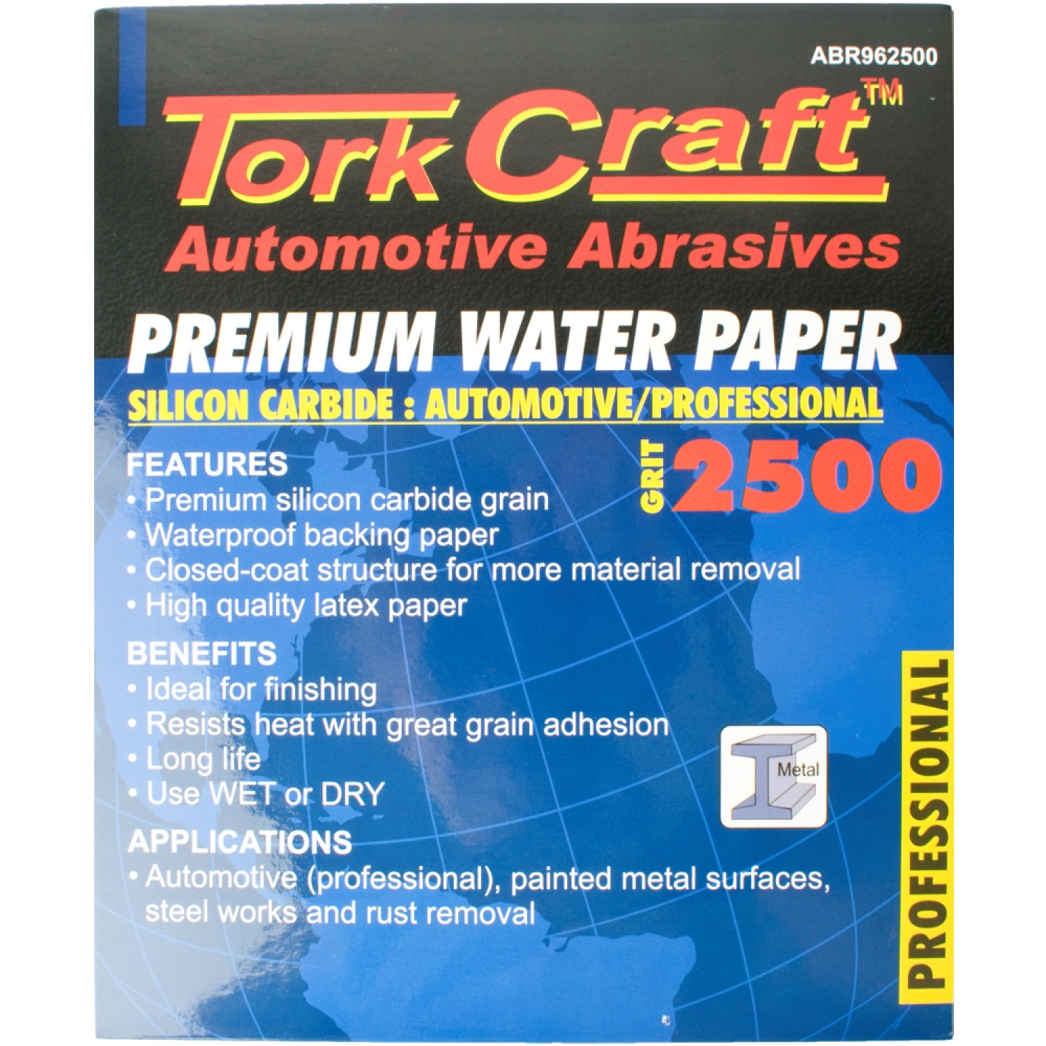 Premium Waterproof Paper 2500 Grit 230 X 280 (50 Piece) Automotive
