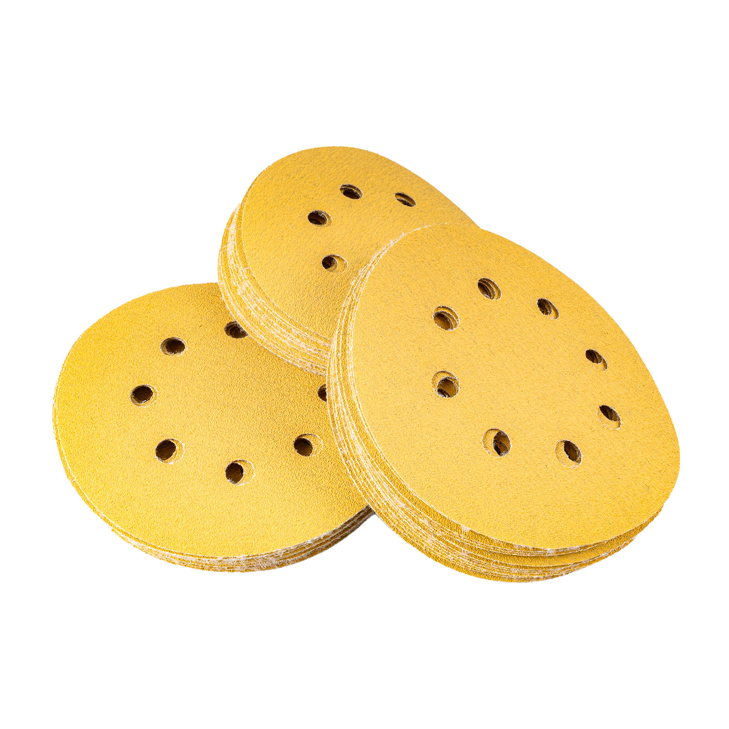 Gold Disc (50 Pieces) 100 Grit 125mm X 8 Holes Hook And Loop