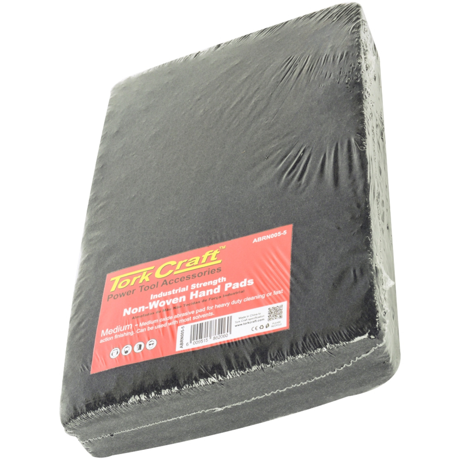 Pad Non Woven Ind. Strength 5pc 150 X 230mm Medium Black