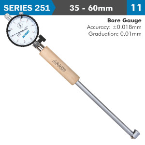 Dial Bore Gauge 35-60mm 0.018mm Acc. 0.001mm Grad.