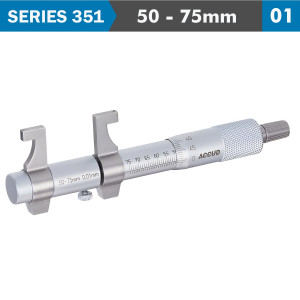 Inside Micrometer 50-75mm Without Setting Ring 0.009mm Acc. 0.01mm Gra