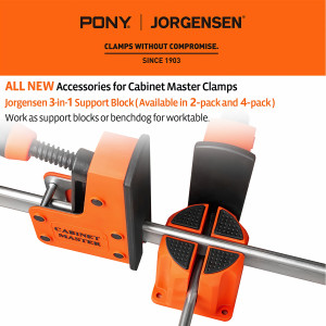 Jorgensen 3-in-1 Support Block 4pc For Parallel Clamps 3/4' Bench Top